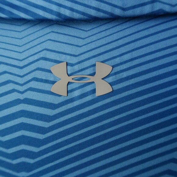 Under Armour HeatGear Blue Graphic Striped Polo (XL) OMG! ⛳️ - Picture 4 of 10